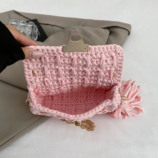 Knitted Yarn Large Beach Tote