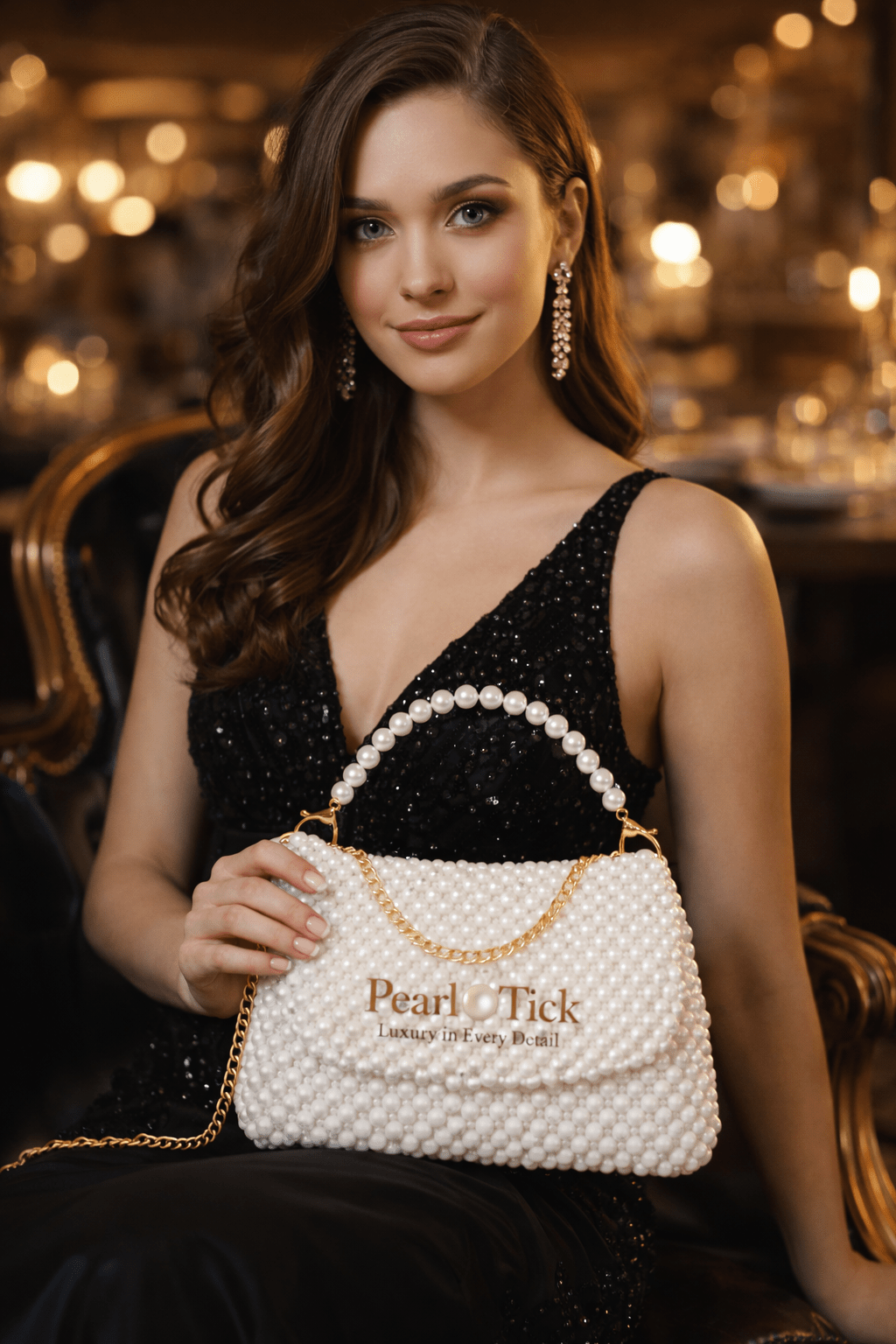 Scarlet Pearl Bag - Pearl & Tick
