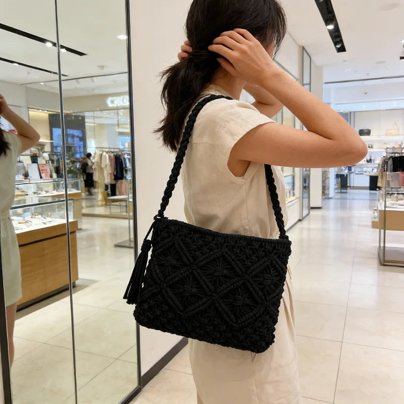 Borsa a tracolla Boho in crochet