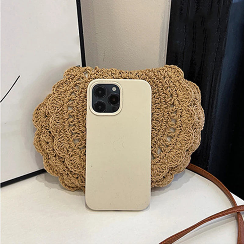 Sac bandoulière selle tissé vintage