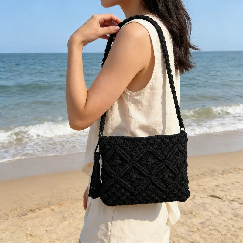 Borsa a tracolla Boho in crochet