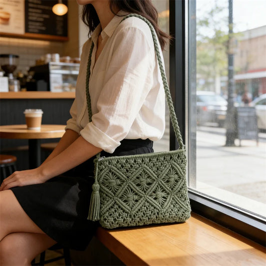 Borsa a tracolla Boho in crochet